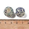 Sparkle Glass Rhinestone Round Beads OACR-S048-01-3