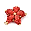 Handmade Glass Seed Beaded & Synthetic Dyed Imperial Jasper Beads Pendants PALLOY-MZ00752-05-3