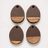 Resin & Walnut Wood Pendants RESI-S358-15F-1