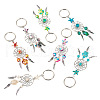 7Pcs Synthetic Turquoise & Alloy Keychain KEYC-TAC00042-2