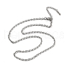 3MM 304 Stainless Steel Cable Chain Necklaces NJEW-T016-09P-4
