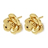 Brass Stud Earrings EJEW-S277-08G-A-4