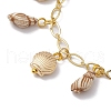Acrylic Shell Shape Charm Bracelets BJEW-JB10142-3