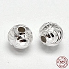 Fancy Cut 925 Sterling Silver Round Beads STER-F012-09A-3