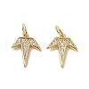 Rack Plating Brass Micro Pave Cubic Zirconia Pendants KK-K377-66G-1