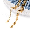 304 Stainless Steel Oval Knot Link Chain Necklaces for Women Men NJEW-P321-02G-3