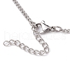 Alloy Bat and Glass Pendants Necklaces NJEW-TA00141-5