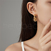 304 Stainless Steel Wire Wrap Stud Earrings TS7204-1-2