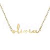 Stainless Steel Name Pendant Necklaces WG885C8-03-2