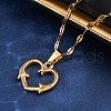 201 Stainless Steel Pendant Necklace for Women NJEW-F335-02G-05-5