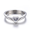 Mother's Day Rings 316 Surgical Stainless Steel Rings RJEW-F054-01P-19mm-2