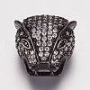 Brass Micro Pave Cubic Zirconia Slide Charms ZIRC-F050-48-2