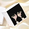 Mother's Day Jewellery Natural Pearl Dangle Ear Studs EJEW-L099-11G-3