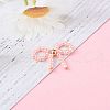 Handmade Glass Seed Beads Woven Pendants PALLOY-JF00632-5