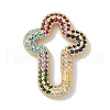 Rack Plating Brass Micro Pave Cubic Zirconia Twister Clasps KK-NH0002-13G-02-1