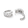 Rack Plating Brass Clear Cubic Zirconia Hoop Earrings EJEW-S241-07P-2