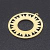 201 Stainless Steel Solar Eclipse Pendants STAS-S105-LA221-2