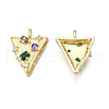 Brass Micro Pave 
Cubic Zirconia Pendants ZIRC-N039-224-2