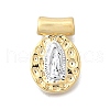 Religion Theme Brass Hammered Pendants KK-V010-09GP-02-1