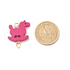 Spray Painted Wood Connector Charms PALLOY-JF01427-02-5