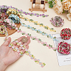 WADORN 9 Yards 9 Colors Flower Polyester Embroidery Lace Ribbon OCOR-WR0001-50-3