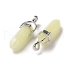 Bullet Pointed Synthetic Luminous Stone Pendants LUMI-PW0001-055-C-3