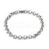 Tarnish Resistant 304 Stainless Steel Cable Chain Bracelets BJEW-I202-02B-4