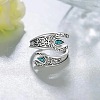 Moon with Teardrop Alloy with Resin Adjustable Cuff Rings FS-WG41F5F-01-2