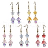 Star & Mushroom Glass Dangle Earrings EJEW-JE06175-1