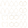 AHADERMAKER 12 Pairs 6 Styles Brass Earring Hooks KK-GA0001-61-1
