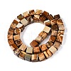 Natural Picture Jasper Beads Strands G-T139-8x8-27A-2