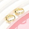 Twist Brass Hoop Earrings EJEW-Z102-12G-3
