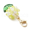 Flower Glass Pendant Decorations HJEW-MZ00218-01-4