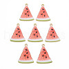Light Gold Alloy Enamel Pendants ENAM-S126-129-1