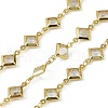 Brass Glass Rhombus Link Chains CHC-R001-05G-04-1