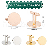 Unicraftale 3 Pairs 3 Colors 201 Stainless Steel Cufflinks for Men STAS-UN0051-90-3