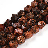 Dyed Natural Sesame Jasper Beads Strands G-T139-8mm-47L-4
