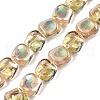 Electroplate Glass Beads Strands EGLA-N012-07J-1