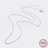 Anti-Tarnish Rhodium Plated 925 Sterling Silver Box Chain Necklaces STER-F039-40cm-05P-3