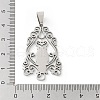 Non-Tarnish 201 Stainless Steel Pendants STAS-A090-12P-3