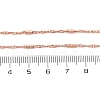 Brass Singapore Chains Necklaces for Women NJEW-D302-04RG-3