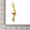 Brass Shell Fold Over Clasps KK-K389-103G-3