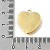 Heart Brass Pendant Cabochon Settings KK-P306-06G-3