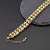 Elegant Brass Hexagon Link Chain Bracelets for Women BQ7567-3