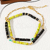 Bohemian Style Dyed Natural Imperial Jasper Heishi Beaded Necklaces for Beach Vacation Casual XR0518-3