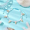 Dyed Natural White Jade Braided Bead Bracelets BJEW-JB10358-01-2