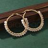Beaded Hoop Earrings EJEW-JE03830-03-3