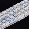 Electroplate Transparent Glass Beads Strands EGLA-N017-03A-1