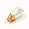 Glass Pearl Pendants PALLOY-JF00898-4