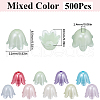 SUNNYCLUE 500Pcs Spray Paint ABS Plastic Imitation Pearl Beads TACR-SC0001-33-2
